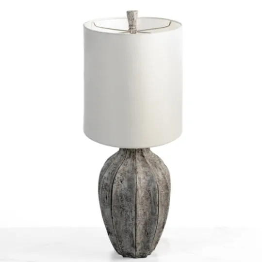Kirkland's Home Jaxson Stone Gray Table Lamp- Table Lamps