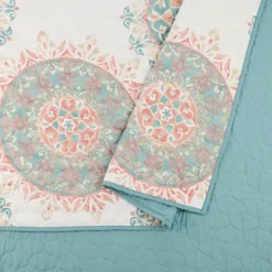 Kirkland's Home Jessica Simpson Blue Pompeii King Quilt Set- Quilts
