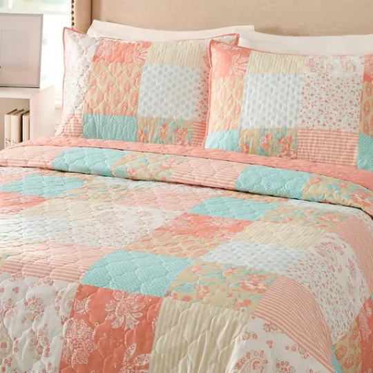 Kirkland's Home Jessica Simpson Coral Ikigai King Quilt Set- Quilts