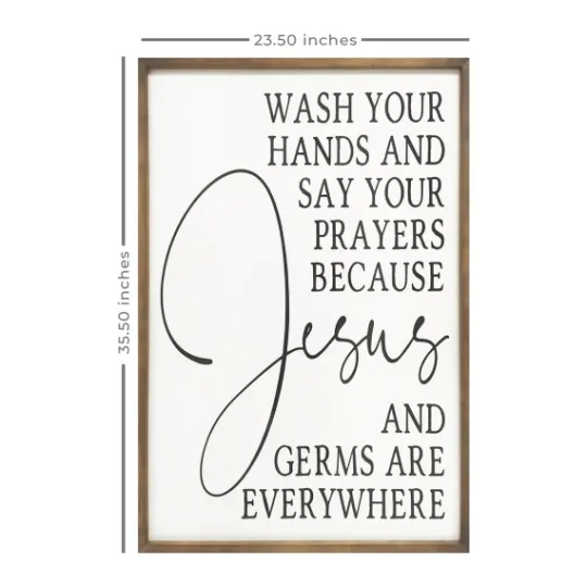 Kirkland's Home Jesus And Germs Are Everywhere Wall Plaque- Wall Quotes & Signs