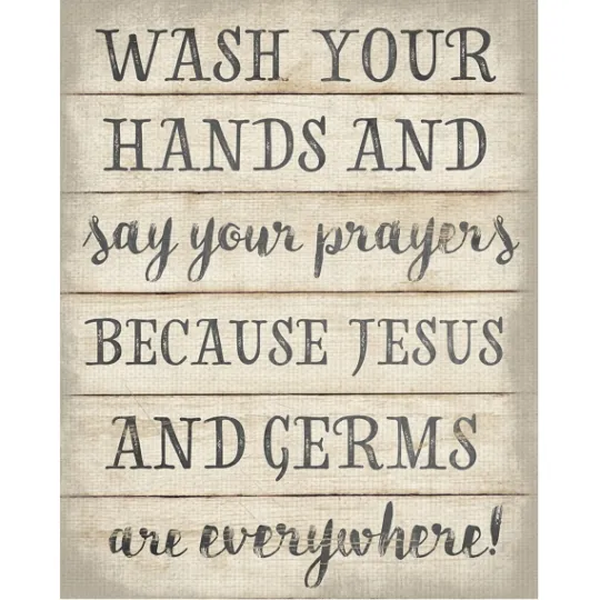 Kirkland's Home Jesus And Germs Canvas Art Print- Wall Quotes & Signs