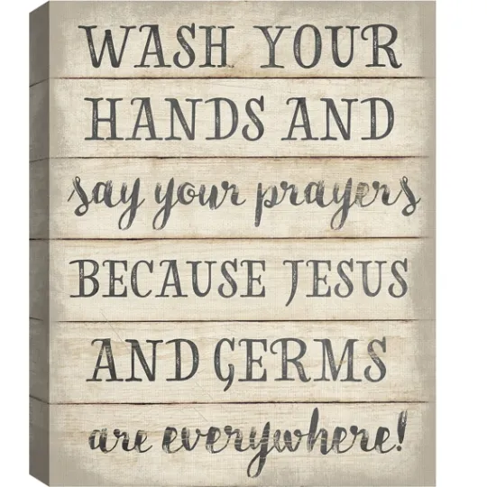 Kirkland's Home Jesus And Germs Canvas Art Print- Wall Quotes & Signs
