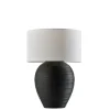 Kirkland's Home Johanssen Black Ribbed Table Lamp- Table Lamps