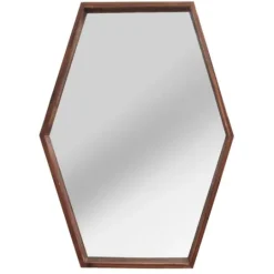 Kirkland's Home Jojo Wood Hexagon Wall Mirror- Decorative Mirrors
