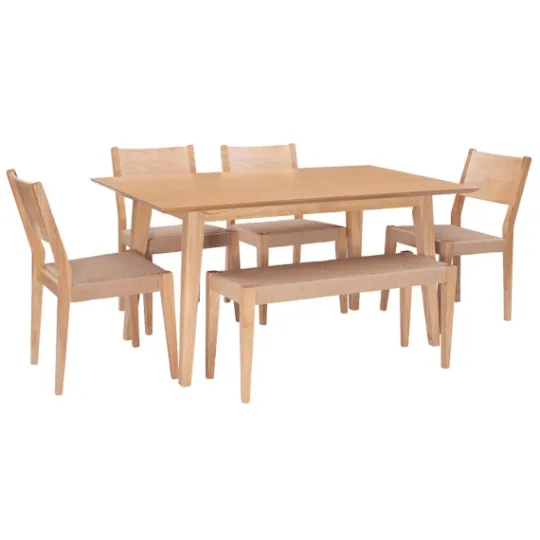 Kirkland's Home Judith Natural Woven Rope 6-Pc. Dining Set- Dining Tables