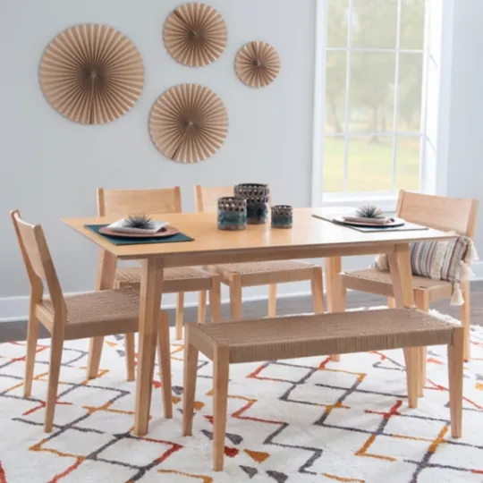 Kirkland's Home Judith Natural Woven Rope 6-Pc. Dining Set- Dining Tables