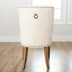 Kirkland's Home Julia Cream Upholstered Dining Chair- Dining Chairs