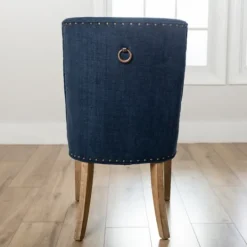 Kirkland's Home Julia Navy Upholstered Dining Chair- Dining Chairs