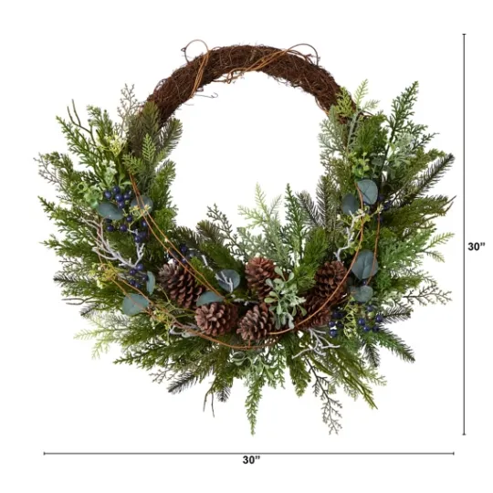 Kirkland's Home Juniper And Evergreen Vine Wreath- Wreaths