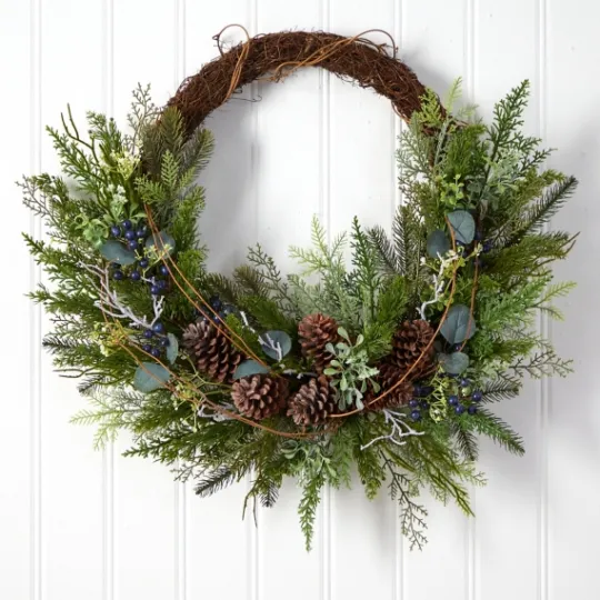 Kirkland's Home Juniper And Evergreen Vine Wreath- Wreaths