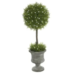 Kirkland's Home Juniper Ball Tree In Pedestal Urn- Trees & Topiaries