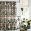 Kirkland's Home Justina Blakeney Black Hypnotic Shower Curtain- Shower Curtains