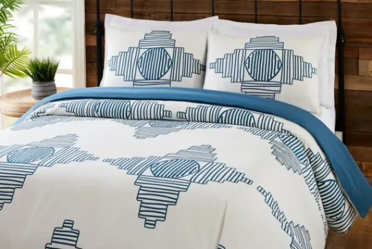 Kirkland's Home Justina Blakeney Blue All Dance King Duvet Set- Duvets