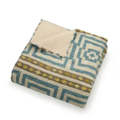 Kirkland's Home Justina Blakeney Blue Hypnotic King Quilt Set- Quilts