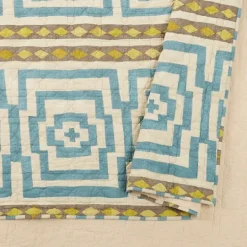 Kirkland's Home Justina Blakeney Blue Hypnotic Queen Quilt Set- Quilts