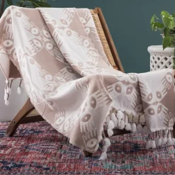 Kirkland's Home Justina Blakeney Blush Hand In Hand Throw- Blankets & Throws
