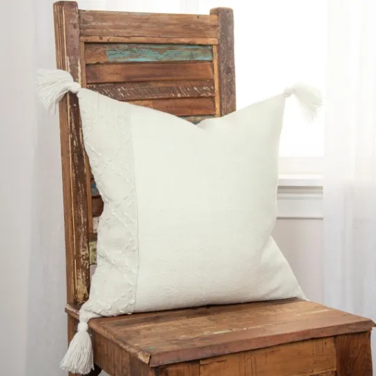 Kirkland's Home Kantha Stitch Recycled Throw Pillow- Pillows