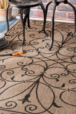 Kirkland's Home Kathleen Scroll Outdoor Area Rug, 5X7- Outdoor Rugs