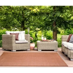 Kirkland's Home Kaya Rust Gradient Indoor/Outdoor Area Rug, 6X9- Outdoor Rugs