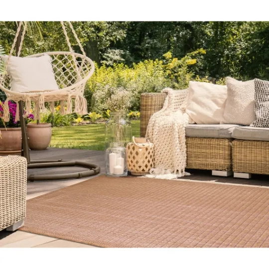 Kirkland's Home Kaya Rust Gradient Indoor/Outdoor Area Rug, 6X9- Outdoor Rugs