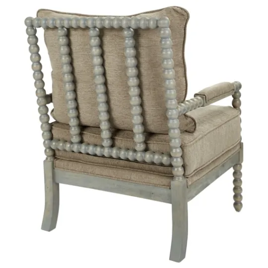 Kirkland's Home Khaki Liam Turned Leg Accent Chair- Accent Chairs