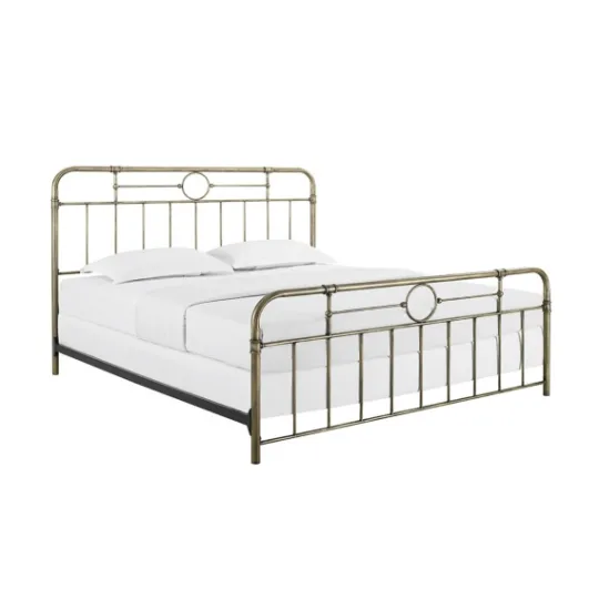 Kirkland's Home King Size Bronze Pipe Bed Frame- Beds & Headboards