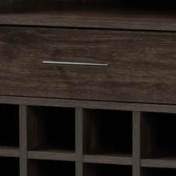 Kirkland's Home Kitredge Dark Wine Cabinet- Cabinets & Sideboards