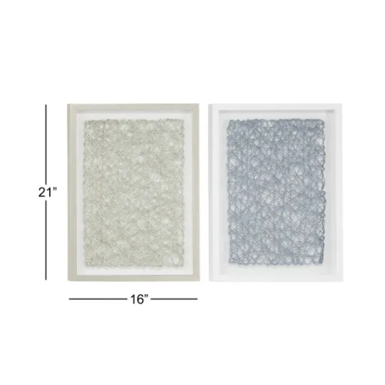 Kirkland's Home Knotted String 2-Pc. Shadow Box Set- Framed Art