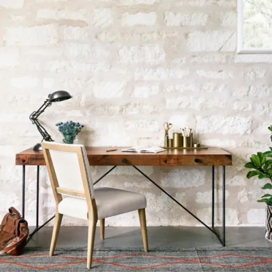 Kirkland's Home Kurt Natural Linen Dining Chair- Dining Chairs