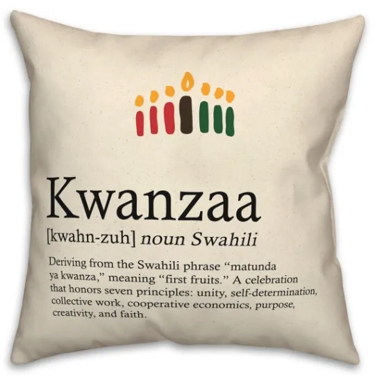 Kirkland's Home Kwanzaa Definition Decorative Throw Pillow- Wall Plaques