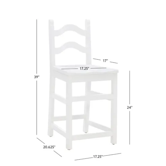 Kirkland's Home Ladder Back Counter Stools, Set Of 2- Bar Stools & Counter Height Stools