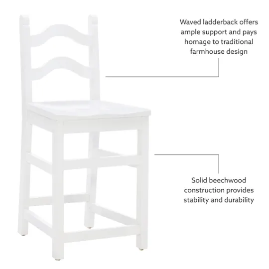 Kirkland's Home Ladder Back Counter Stools, Set Of 2- Bar Stools & Counter Height Stools