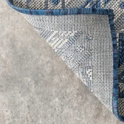 Kirkland's Home Landy Blue Aztec Outdoor Rug, 8X10- Outdoor Rugs