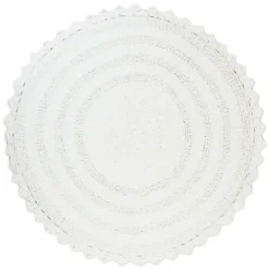 Kirkland's Home Large Crochet Round Bath Mat- Bathroom Rugs