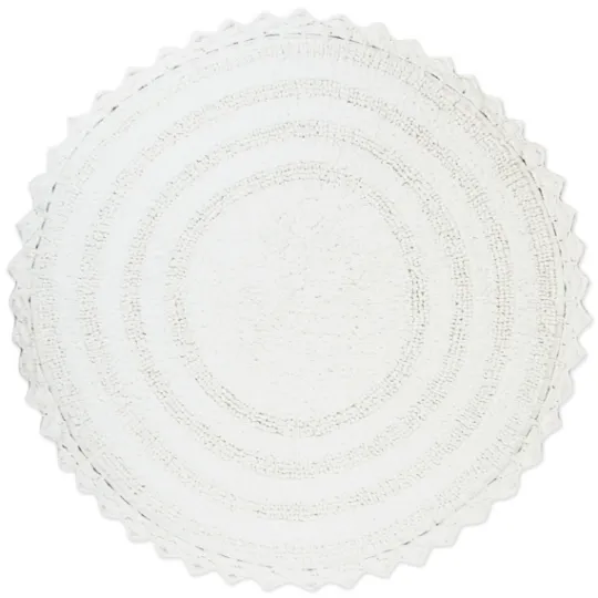 Kirkland's Home Large Crochet Round Bath Mat- Bathroom Rugs