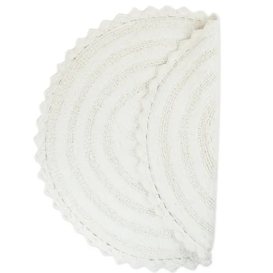 Kirkland's Home Large Crochet Round Bath Mat- Bathroom Rugs