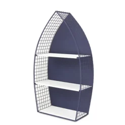 Kirkland's Home Large Navy And White Rowboat Bookshelf, 30 In.- Shelves