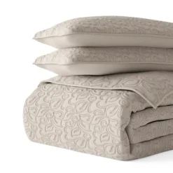 Kirkland's Home Latte Floral Stitch 2-Pc. Twin Quilt Set- Quilts