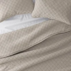 Kirkland's Home Latte Stitched Diamond 3-Pc. King Quilt Set- Quilts