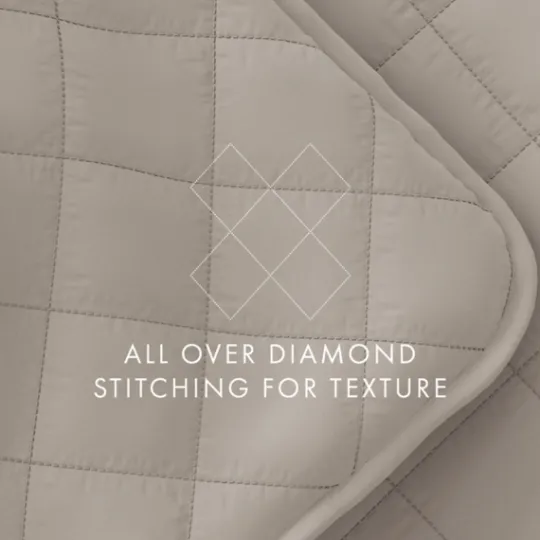 Kirkland's Home Latte Stitched Diamond 3-Pc. King Quilt Set- Quilts
