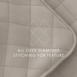 Kirkland's Home Latte Stitched Diamond 2-Pc. Twin Quilt Set- Quilts