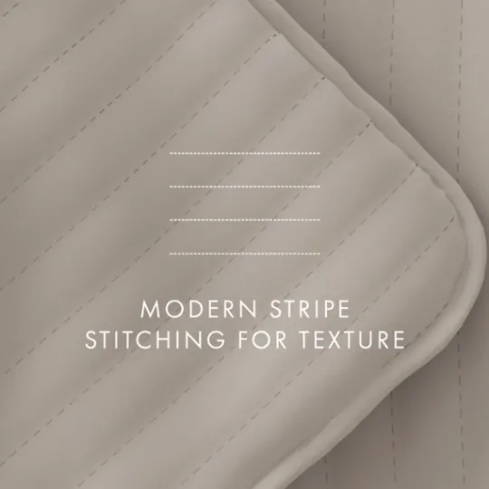 Kirkland's Home Latte Stitched Stripes 2-Pc. Twin Quilt Set- Quilts