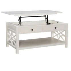 Kirkland's Home Lattice Raised Top Storage Coffee Table- Coffee Tables
