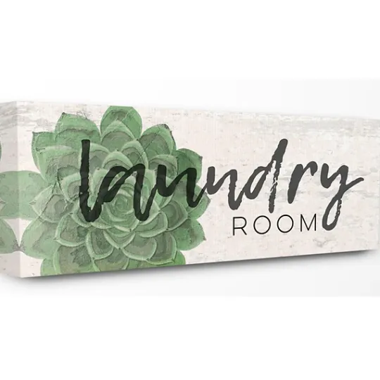 Kirkland's Home Laundry Room Succulent Canvas Art Print- Wall Quotes & Signs