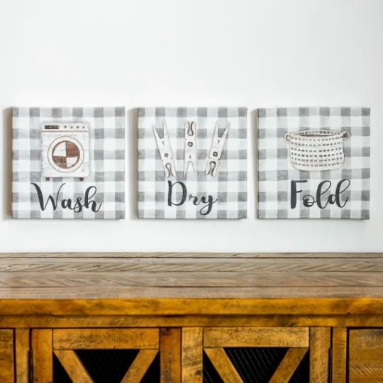 Kirkland's Home Laundry Sentiment Canvas Art Prints, Set Of 3- Wall Quotes & Signs