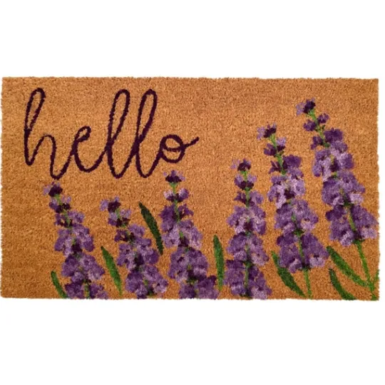 Kirkland's Home Lavender Hello Doormat- Doormats
