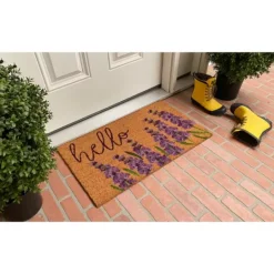 Kirkland's Home Lavender Hello Doormat- Doormats