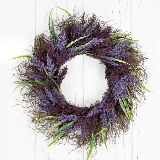 Kirkland's Home Lavender Leaf Spiral Wreath- Wreaths