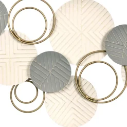 Kirkland's Home Layered Herringbone Plates Wall Plaque- Wall Plaques