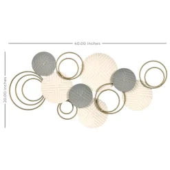 Kirkland's Home Layered Herringbone Plates Wall Plaque- Wall Plaques